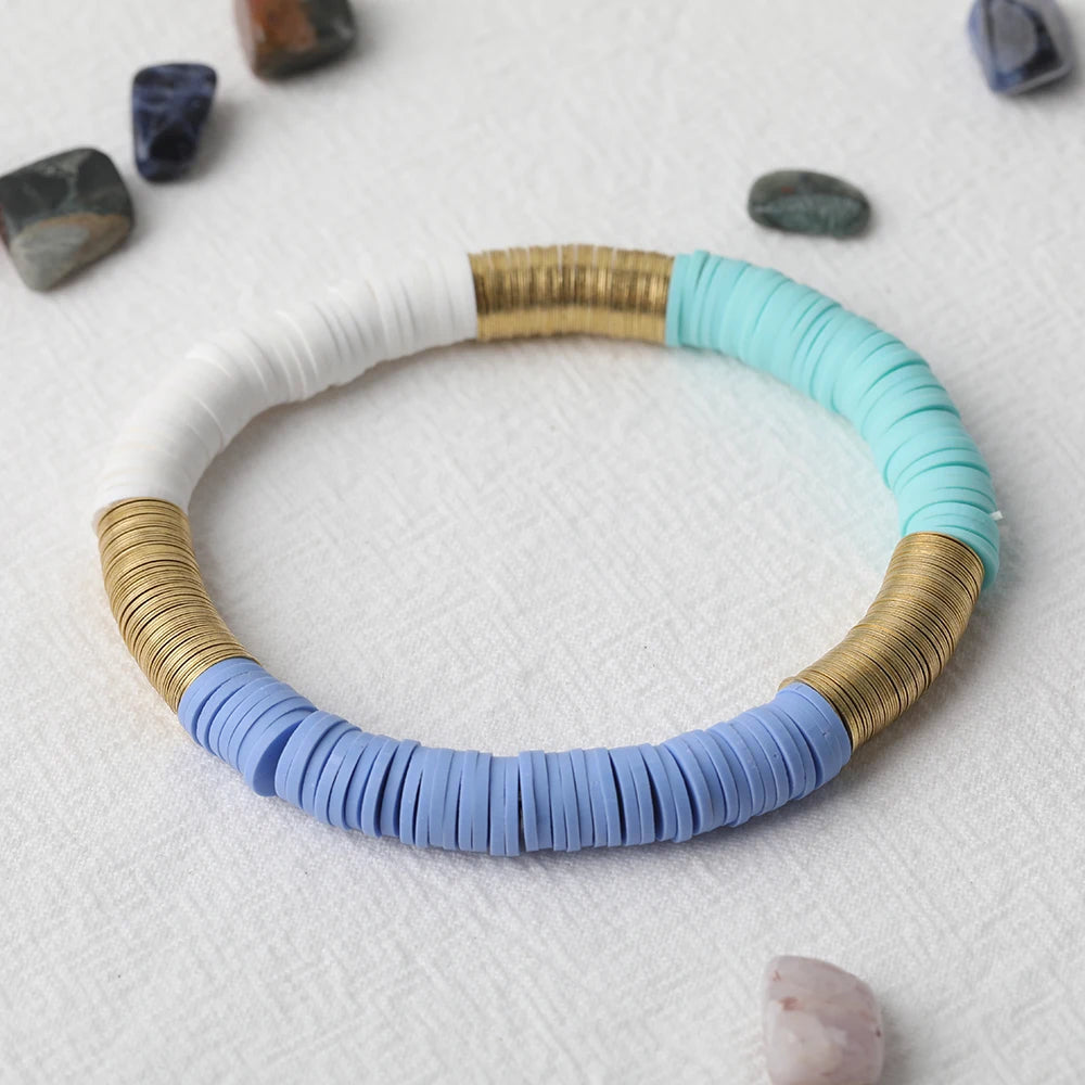 2020 Winter New Products Retro Wild Silicone Bracelet Handmade Ethnic Beach Jewelry For Women Men Adjustable Elastic Bangle Gift