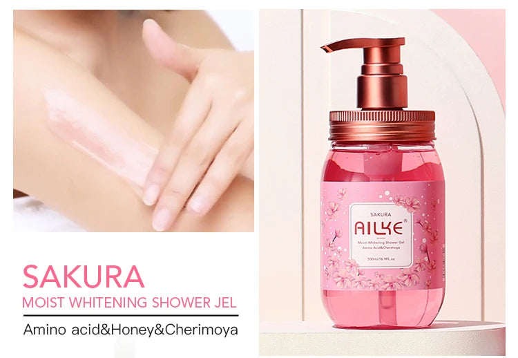 AILKE Bath foam female Whitening brightening  Scrub fragrant   body wash skin care lotion  Exfoliating Shampoo shower Gel spa