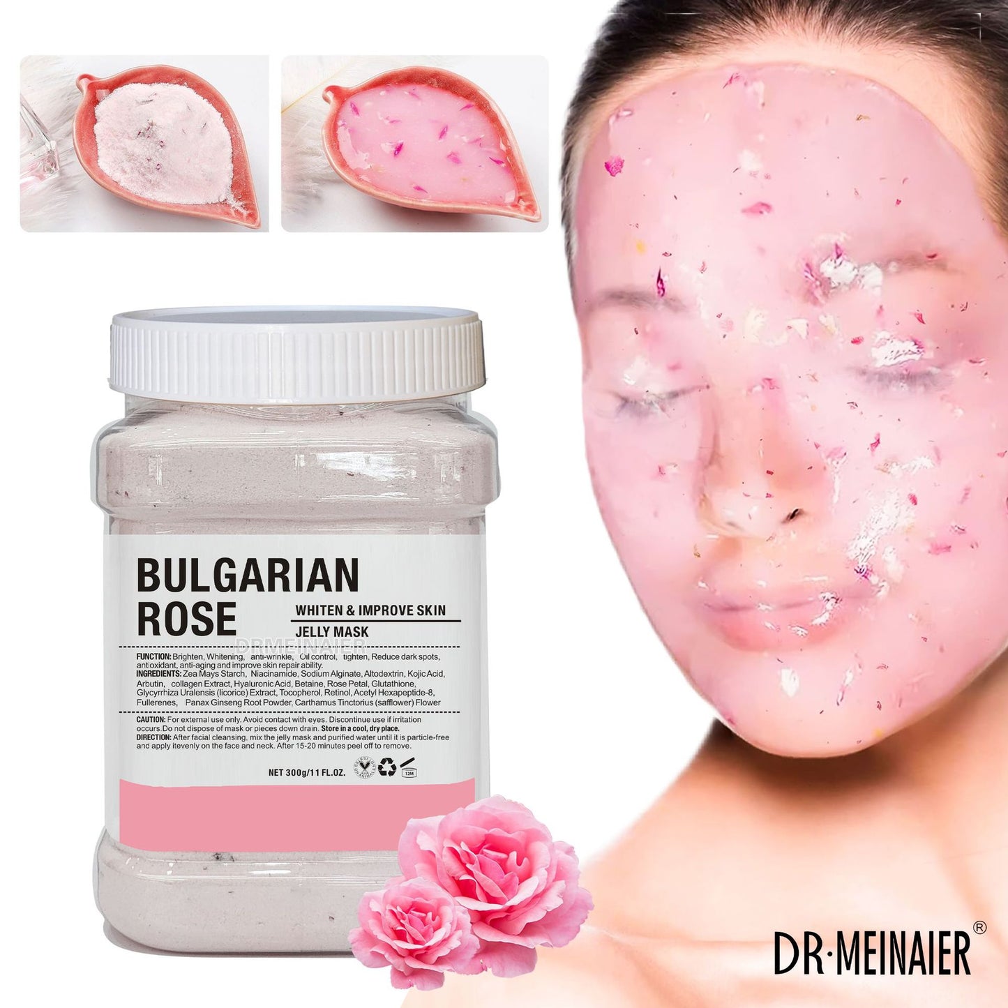 650g Gold Jelly Mask Powder Vampire DIY Plant Powder Masks Peel Off Vitamin C Hyaluronic Acid Facial Skin Care Rose Mud Mask