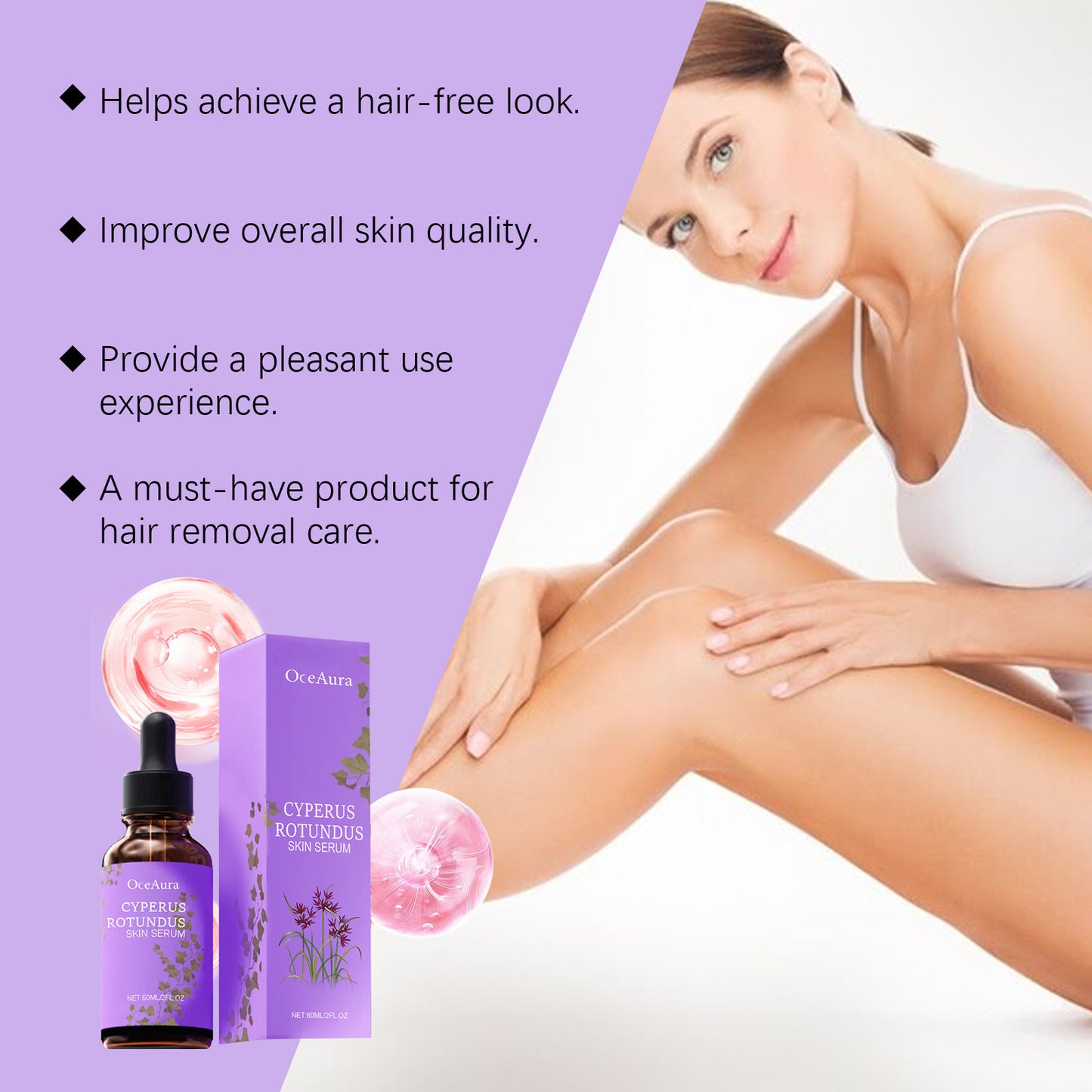 Cyperus Rotundus Serum Hair Growth Inhibitor Soothing Moisturizing Depilatory Refreshing Slowing Reduction Body Hair Growing Oil