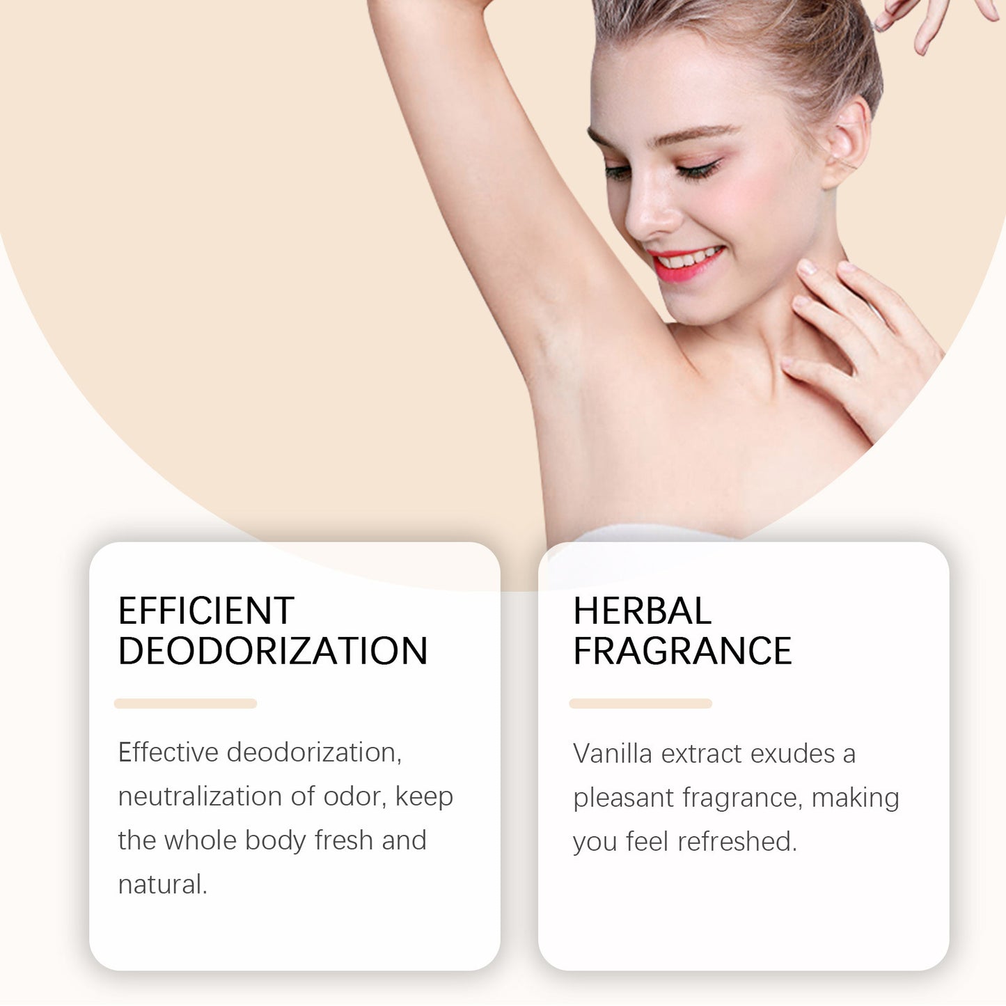 Vanilla Underarm Deodorizing Rod Lighten Odor Armpit Body Fragrance Antiperspirant Natural Moisturize Refreshing Deodorant Stick
