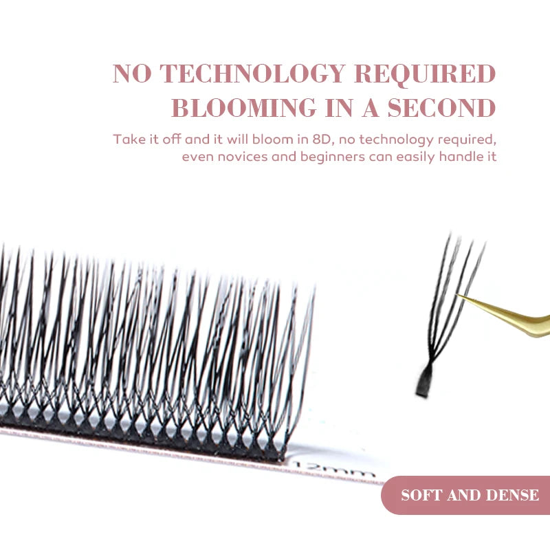 DeceMars U-Shaped 8D Eyelash Extensions (12lines/Tray)