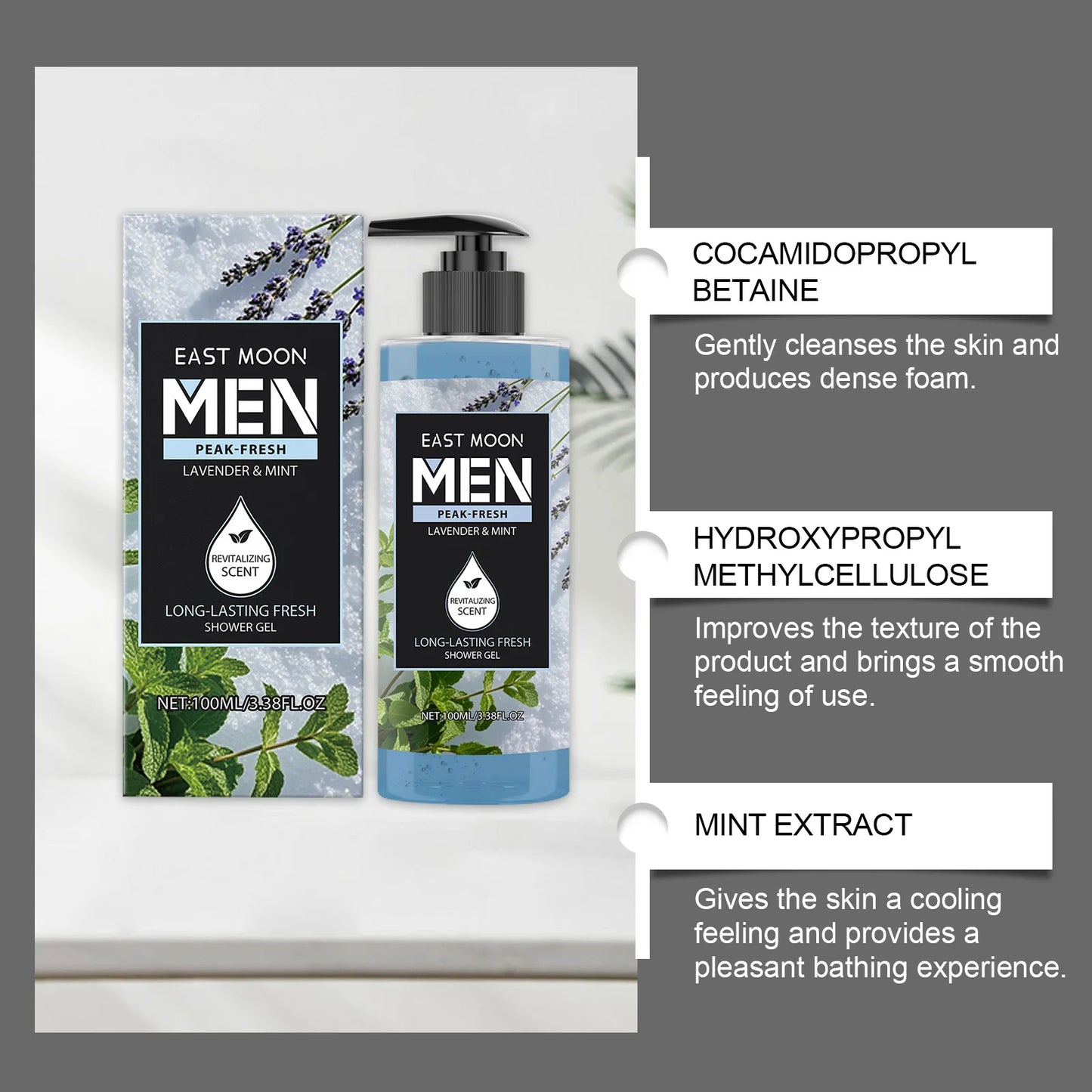 Fragrance Shower Gel Gift Set Deep Cleansing Shower Gel Moisturizing Refreshing Scent Long Lasting Fragrance Oil Control