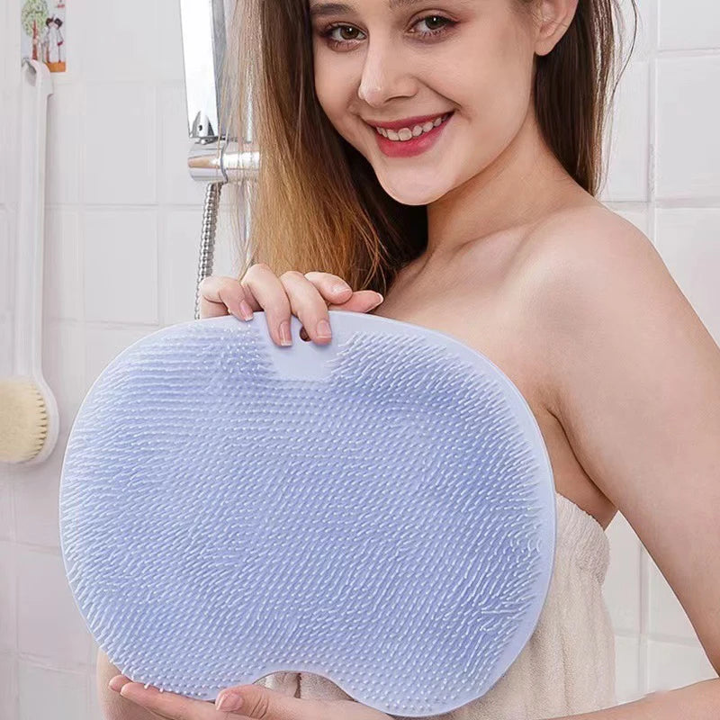 Exfoliating shower massage foot pad, silicone anti-slip bath mat, back massage brush, body cleaning products, single product