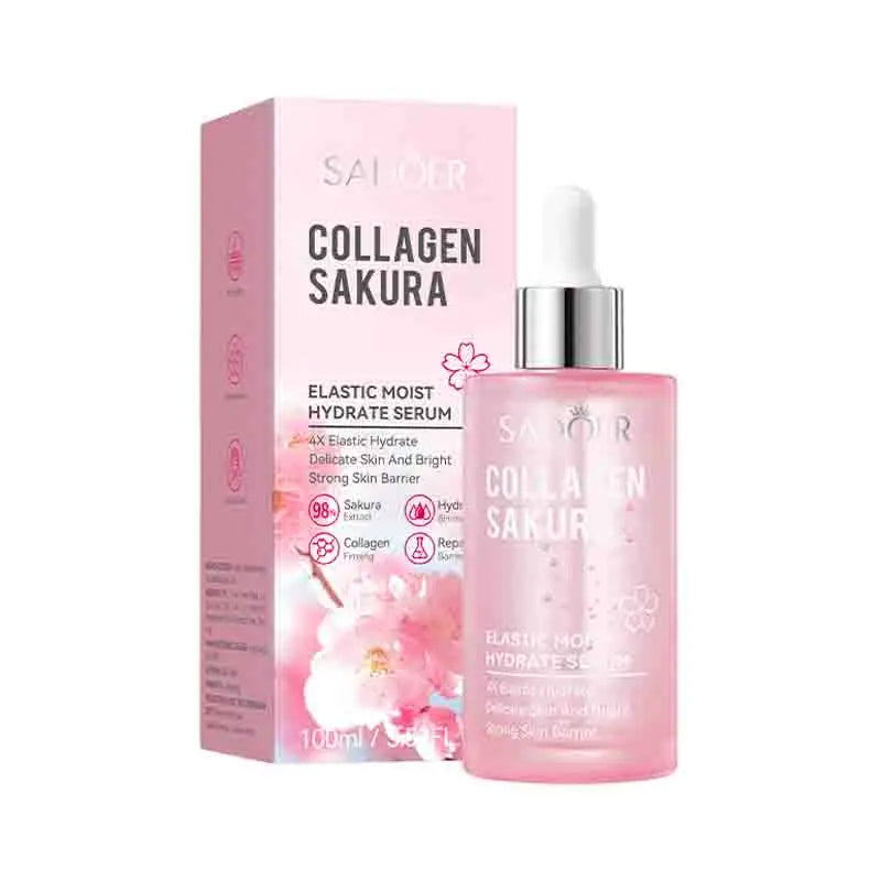 30/100ml SADOER Sakura Facial Serum Anti Wrinkles Anti-aging Hydrating Whitening Face Essence Facial Skin Care Products