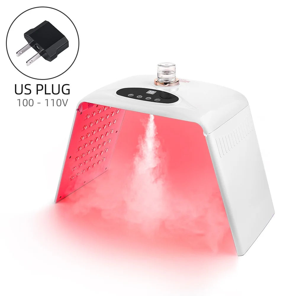 Foldable 7 Colors LED Photon Machine With 3 Levels Nano Spray Skin Moisturizing Face&Body Mask Beauty Salon Home Use Skin Care