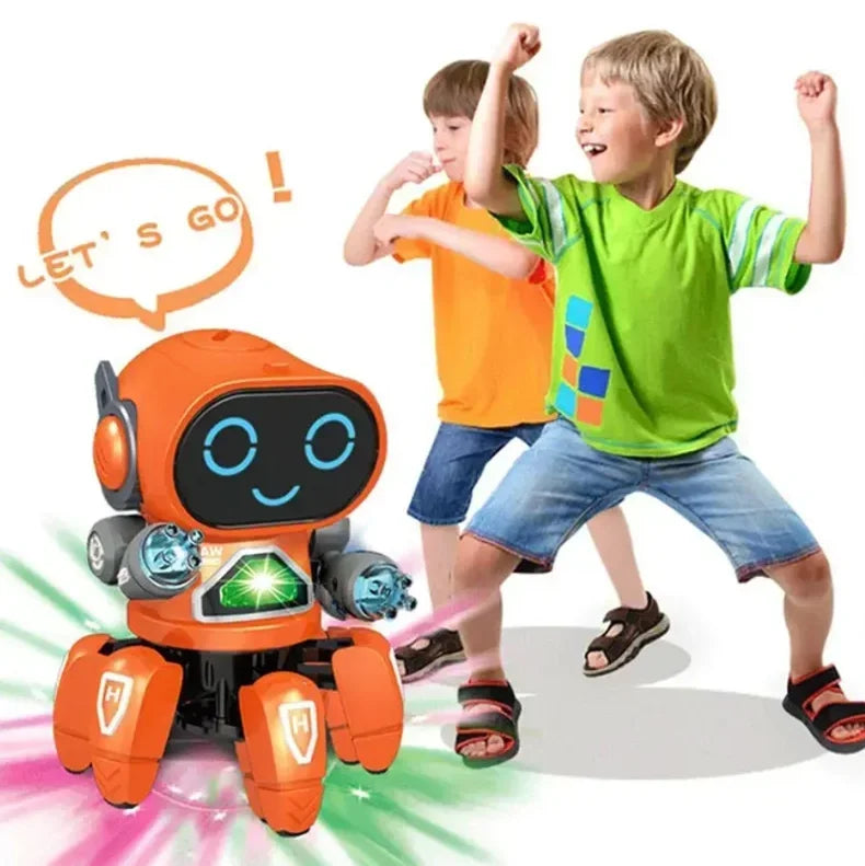 Kids Dance Robots Music LED 6 Claws Octopus Robot Birthday Gift Toys For Children Early Education Baby Toy Boys Girls