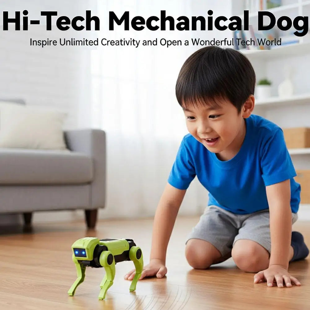 Small Electric Robot Dog Toy Mini size Electronic Pets DIY Installation Imitates Animals Children's Educational Toys