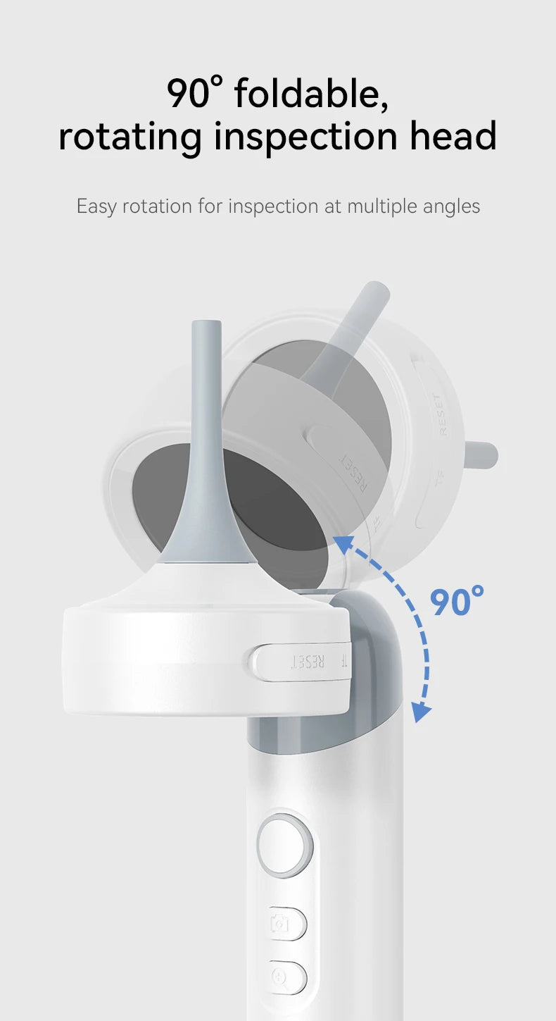 1.38'' Ear Camera Wit IPS Display and 1080P Camera Ear Check Portable Inspector for Ear Mouth Pet With 12tips Replaceable Tools