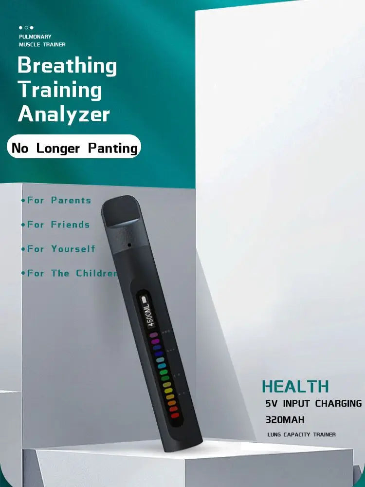 Breathing Training Device, Respiratory Muscle Training for Better Breathe, Guided Smart Breathing Exercise Assistant
