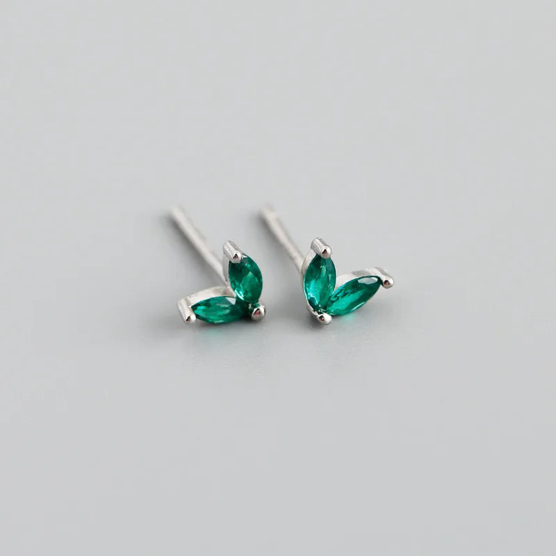 INZATT Real 925 Sterling Silver 5mm Horse Eye Zircon Mini Stud Earrings for Women Classic Fine Jewelry Ear Hole Care Accessories