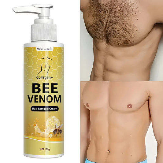 Lemon Bee Venom Hair Removal Cream, Used to Remove Hair from Areas Such as Beards and Underarms, Bikini Areas, with a Gentle Formula Suitable for All Skin Types