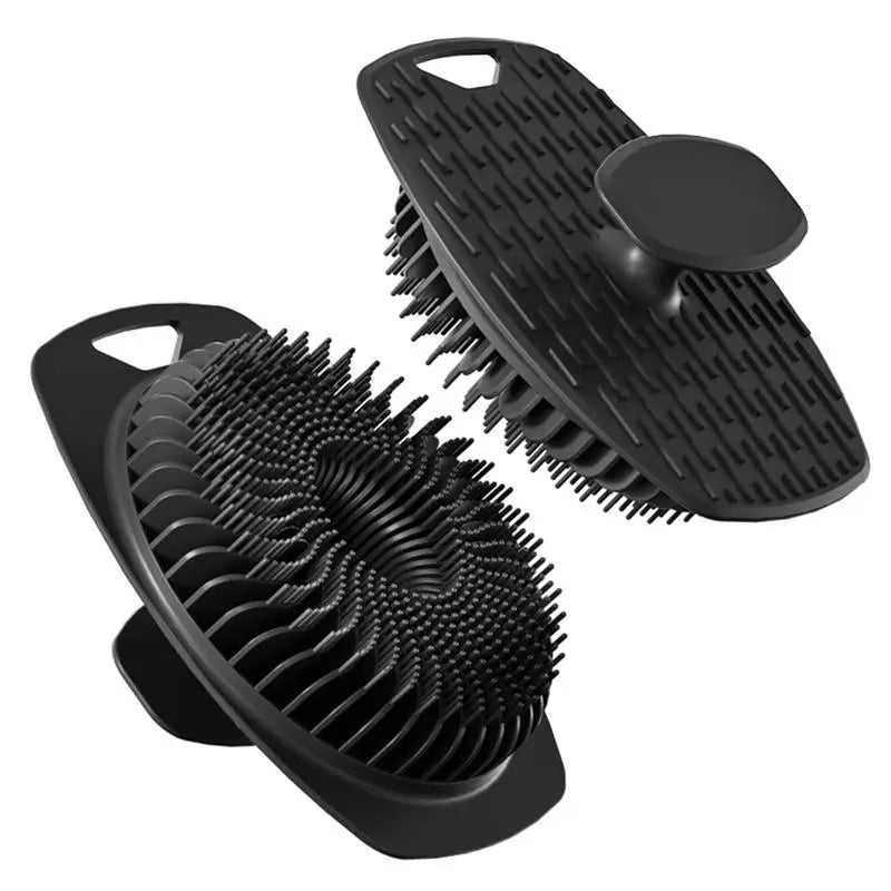 1/5pc Soft Silicone Exfoliating Brush Cleanser Manual Body Cleansing Body Care Scrubber Shower Gentle Massage Bath Brush For Men