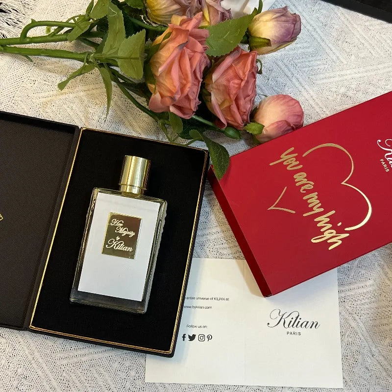 50ml KILIAN Luxury Unisex Perfume Floral Chypre Fragrance Peach Rum Rose Cedar Papyrus Long Lasting Elegant Sweet Warm Scent