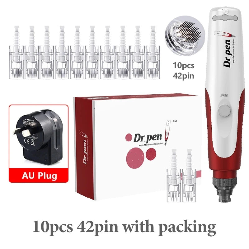 Dr.pen Ultima N2 with 12pcs Cartridge Nano Skin Care Kit 0.25mm Needle Derma Pen Micro Skin Rejuvenation Machine