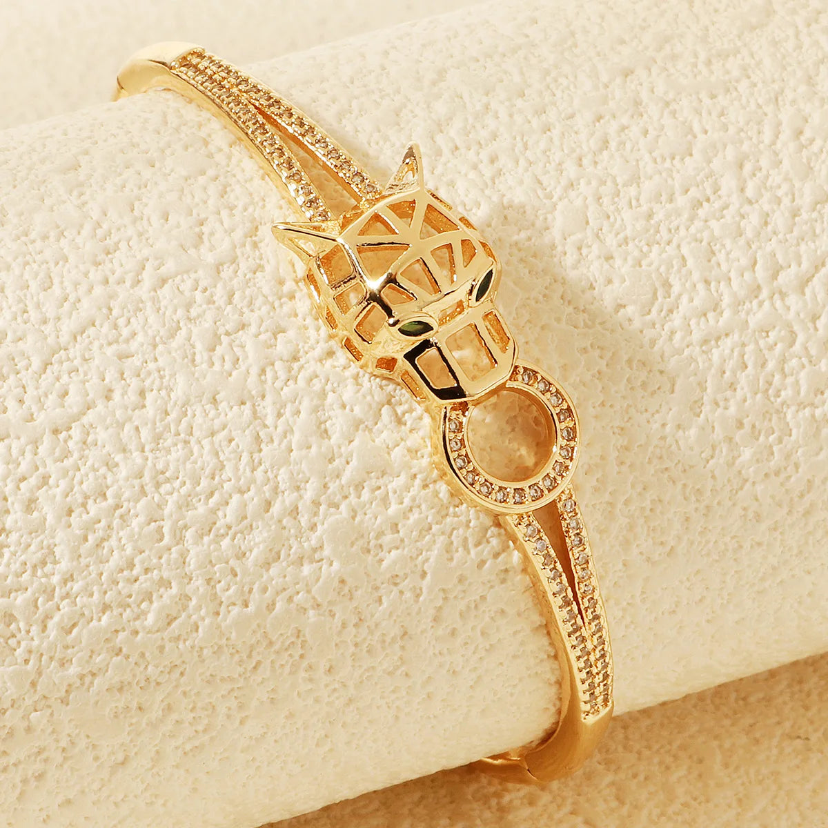 Miallo Fashion Golden Women's Snake Stainless Steel Bracelets Green Eyes Summer Bangles Brand Jewelry Accessories As Gifts
