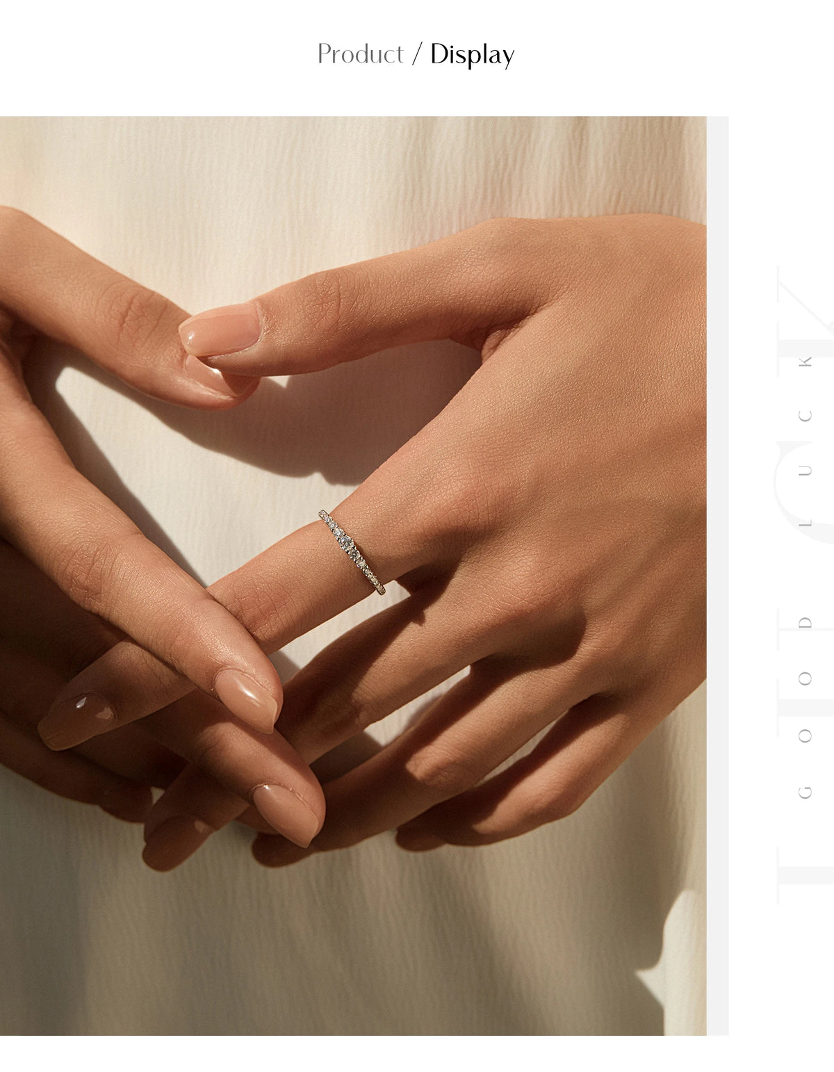 MODIAN Fashion Stacking Slim Rings 925 Sterling Silver Sparkling Round Moissanite Rings For Women Fine Jewelry