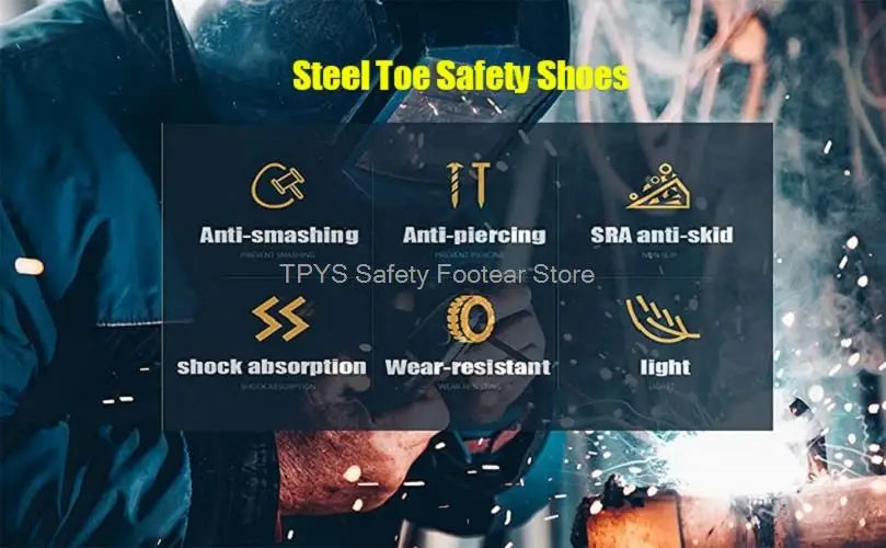 Fashion Safety Shoes With Steel Toe Cap Work Sneakers Men Women Work Shoes Puncture-Proof Work Safety Boots Safety Footwear 2024