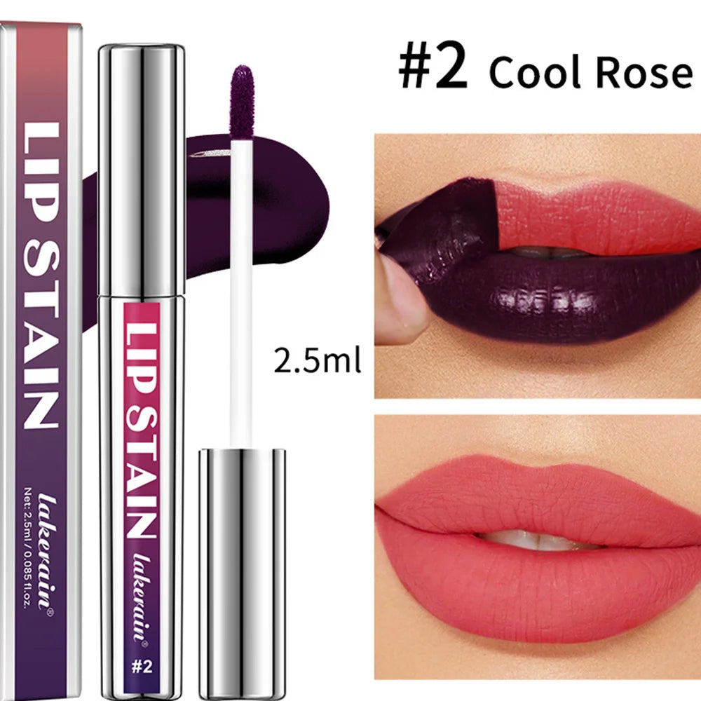 Peel Off Rose Pink Lip Gloss Matte Outline Contour Tattoo Lip Stain Waterproof Transfer Resistant Tear Off Natural Lip Tint Gift