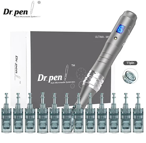Deram  pen  M8  0.25mm  With 12 pcs Cartridges  Derma Pen