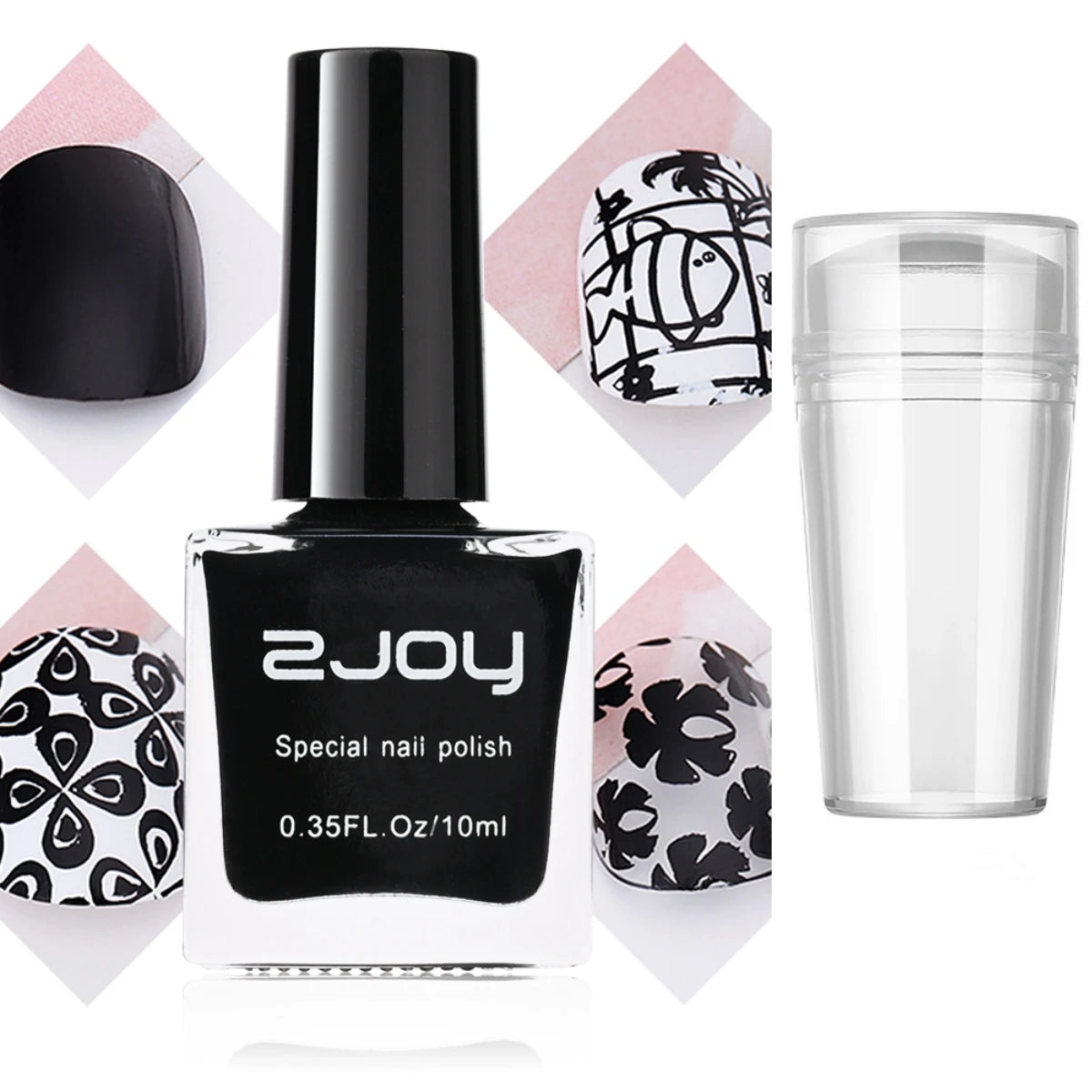 2pcs Nail Stamping Polish & Jelly Silicone Nail Stamper Scraper Nail Art Printing Varnish DIY Design Manicure Stamping Tools Set