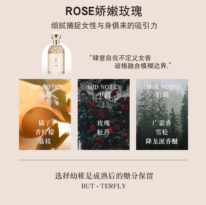 Purity Nature Eau De Toilette Varporisateur 100ML Rose Mint Cherry Dance Long-lasting Floral Fragrance Perfume