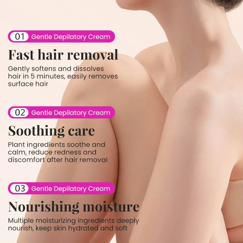 Permanent Hair Removal Cream Hair Growth Inhibitor Face Arm Armpit Leg Intimate Areas Painless Depilatory For Men Women Care