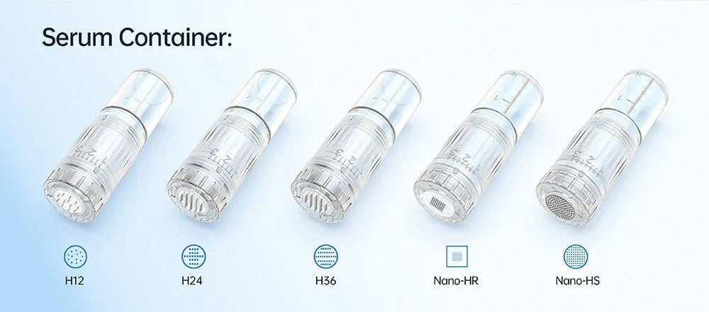 Latest 2 in 1 Microneedling Beauty Instrument Wireless Derma Pen H5 4 Pole EMS Microcurrent Skin Care 0.2MM
