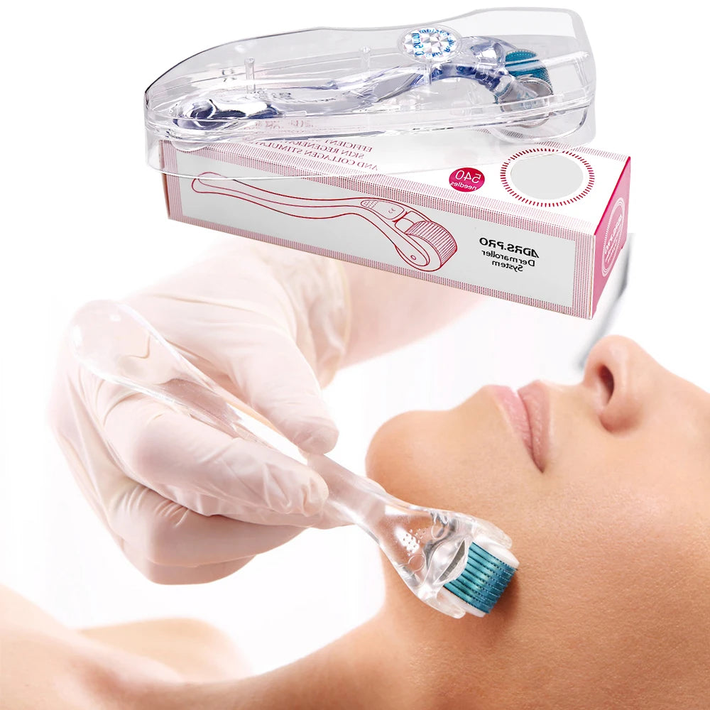 Titanium Microneedle Derma Roller 0.2/0.3mm 540  For Face Beard Scalp Hair Growth Scar Repair Skin Care Mesotherapy Beauty Tool