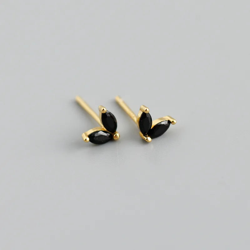 INZATT Real 925 Sterling Silver 5mm Horse Eye Zircon Mini Stud Earrings for Women Classic Fine Jewelry Ear Hole Care Accessories