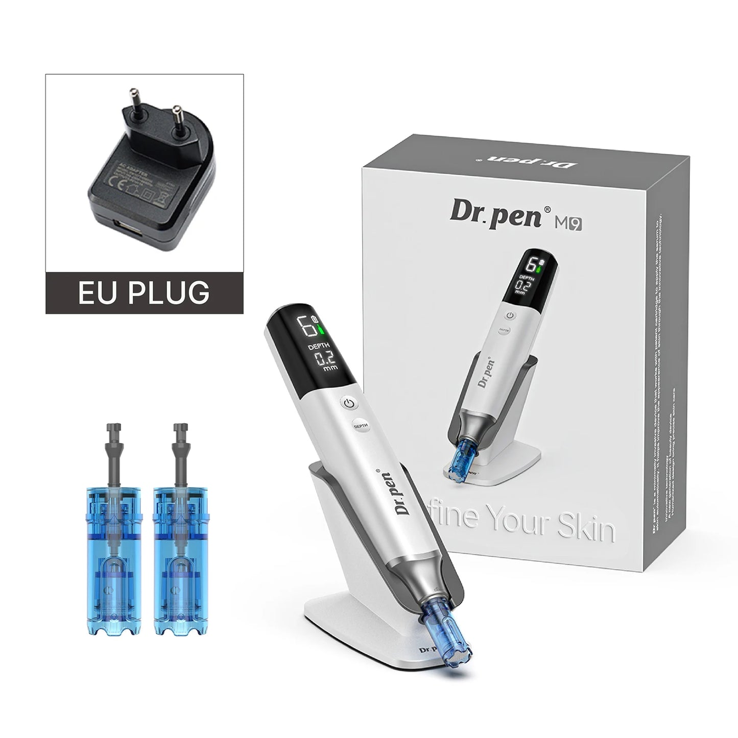 Professional Dr.pen M9 Microneedle Device With Hello Face M300 LED Mask Beauty machine Needle length 0.25 mm