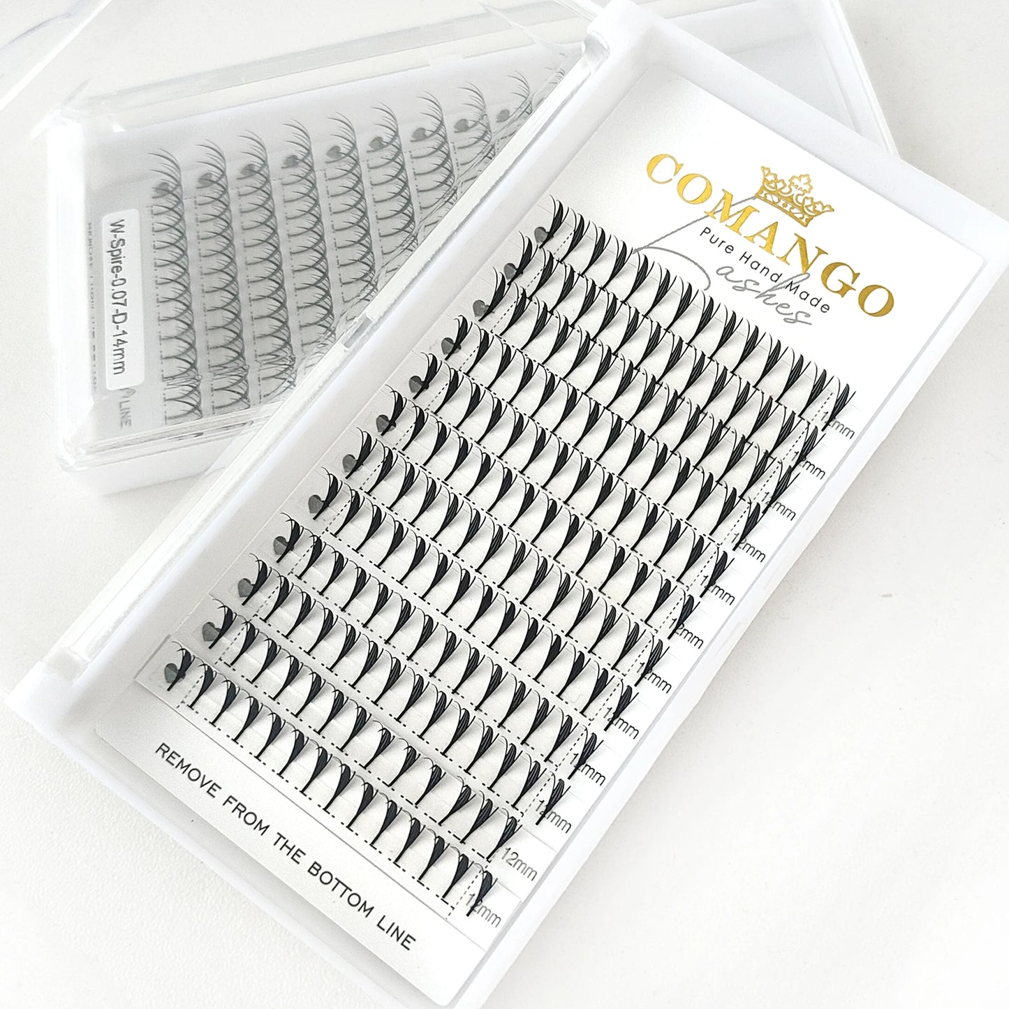 CoMango Comic Spire Lashes Light Luxury Manga Feather Shape Premade Fans Lash Russian Volume W Shaped Eyelash Extensions