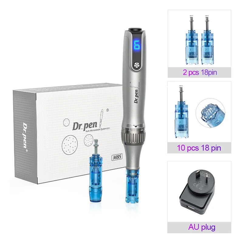 Dr. pen Ultima M8S Wireless Professional Derma Pen with 12 Needle Microneedle Anti Backflow Micro Pen 0.25 MM Needle length
