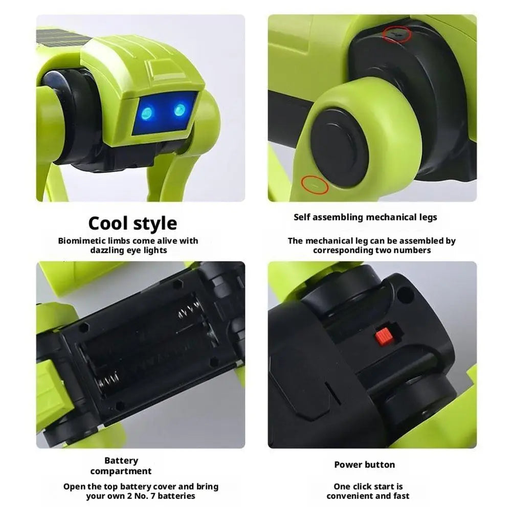 Small Electric Robot Dog Toy Mini size Electronic Pets DIY Installation Imitates Animals Children's Educational Toys