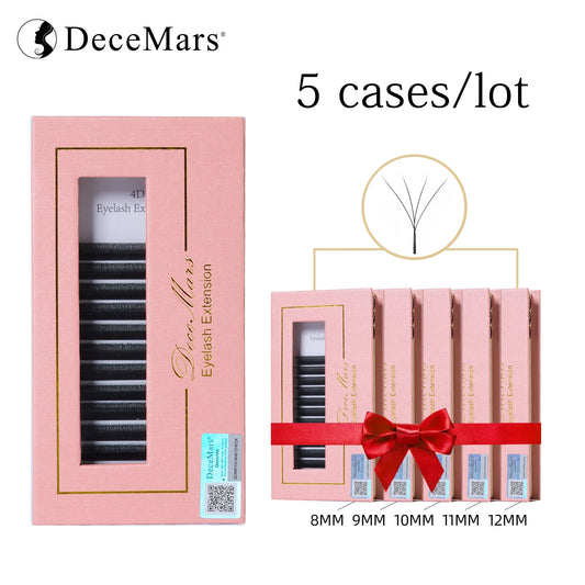 DeceMars Eyelash Extension 5 Cases/lot 4D - W Shaped Eyelash Extension