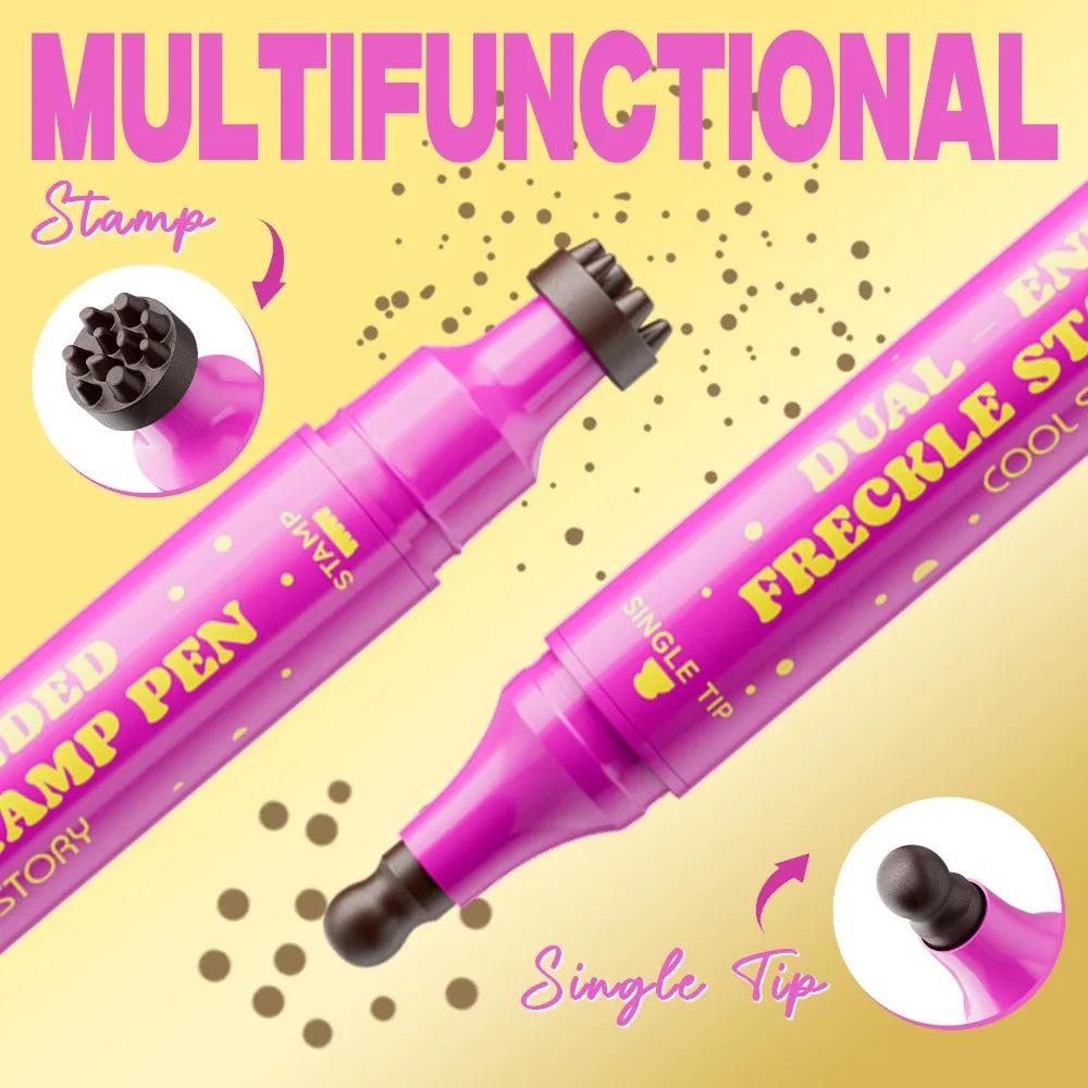 Double Eyeliner Freckles Pen All-in-One Natural Waterproof Lasting Seal Spot Pen Natural Simulation Concealer Pen Makeup Tools