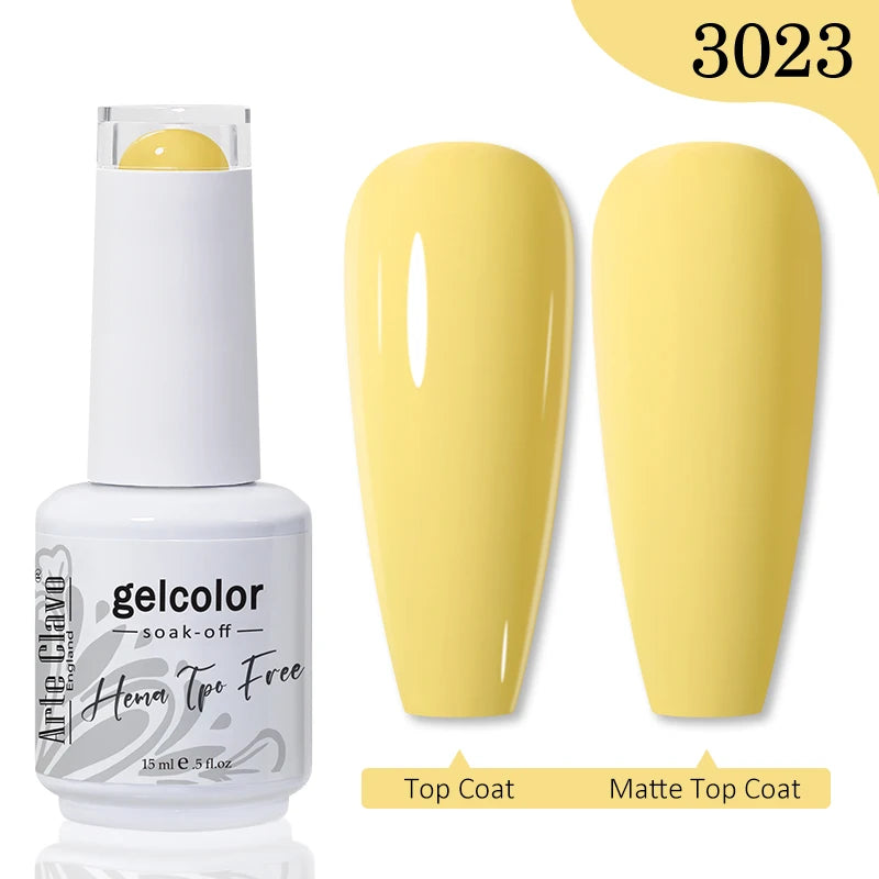 Arte Clavo Spring Summer Gel Nail Polish Gorgeous Color 15ml Semi Permanent Soak Off UV LED Gel Nail Art DIY Design Varnishes