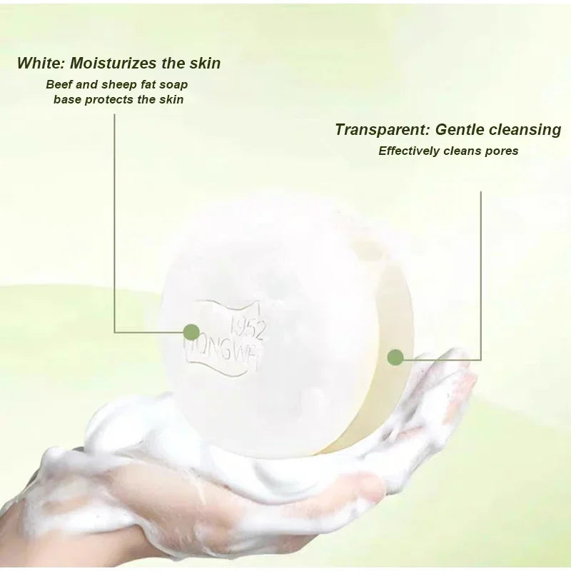 Cleans Moisturizes Skin Lanolin Soap Facial Soap Rich Foam Easy Rinse Gentle Clean Bath Two-in-one Oil-control Double-sided Soap