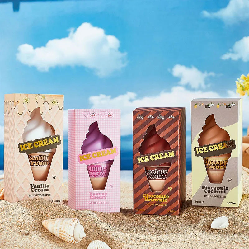 Sweet Ice Cream Perfume For Women, Delicious Gourmand Fragrance With Bergamot, Long Lasting Vanilla Perfume Oil Eau De Toilette