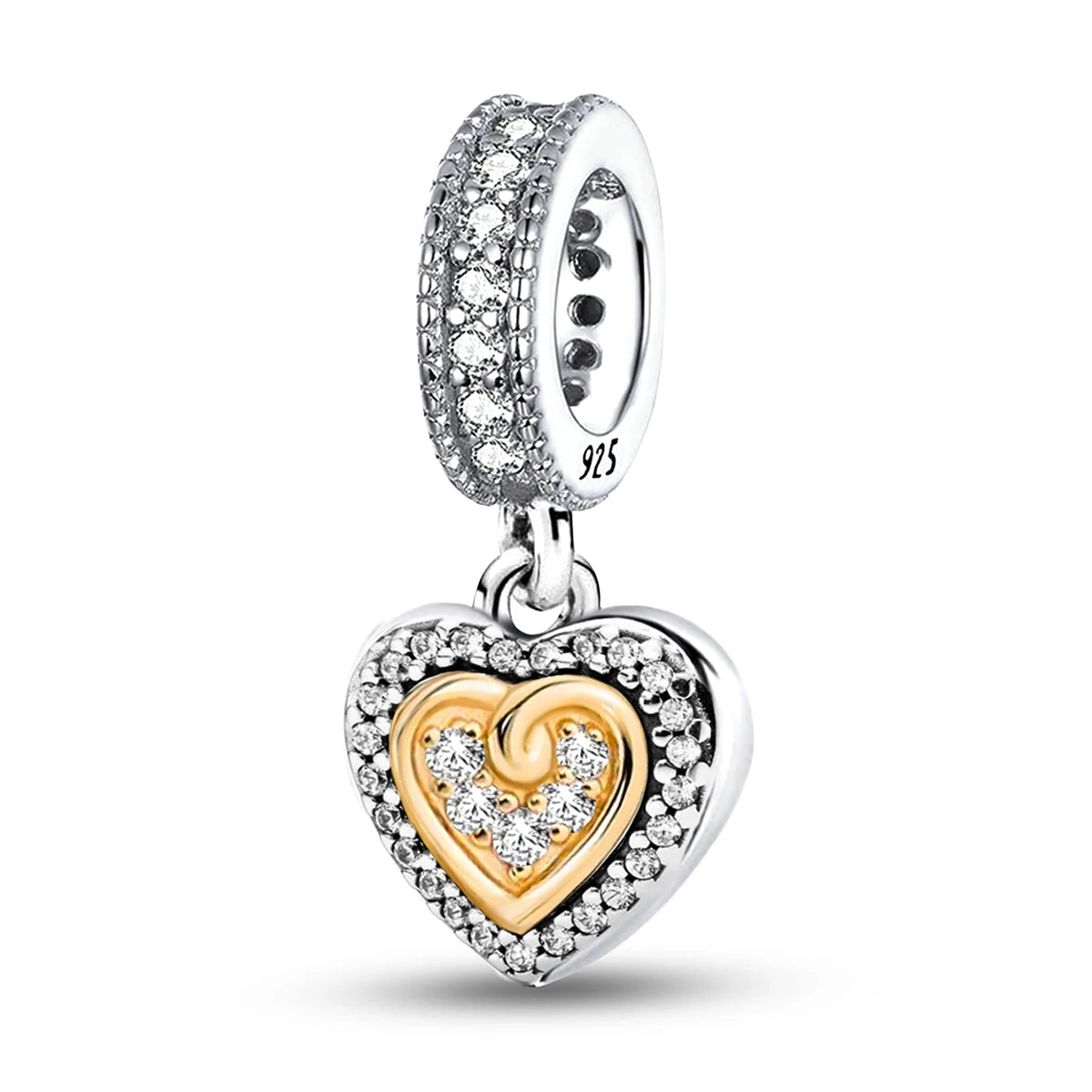 Shecharms 925 Sterling Silver Love Heart Firefly Golden Series Charms Fit DIY Making Bracelet Necklace High Quality Fine Jewelry