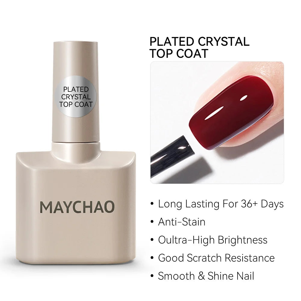 MAYCHAO 12ML Cat Eye Gel Nail Glitter With Magnet Soak off UV Holographic Magnetic Rainbow Gel Polish for Nail Art DIY Manicure