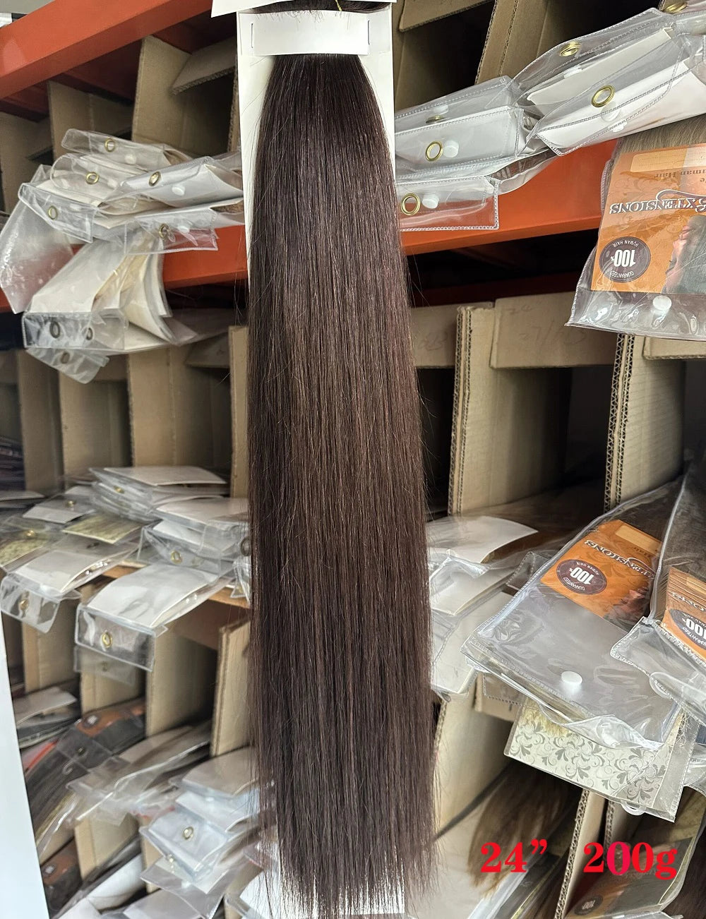 ZZHAIR 100% Human Remy Hair Extensions 2pcs Set 16"-28" 100g-200g  Clips-in Two Pieces Natural Straight 1x20cm 1x15cm