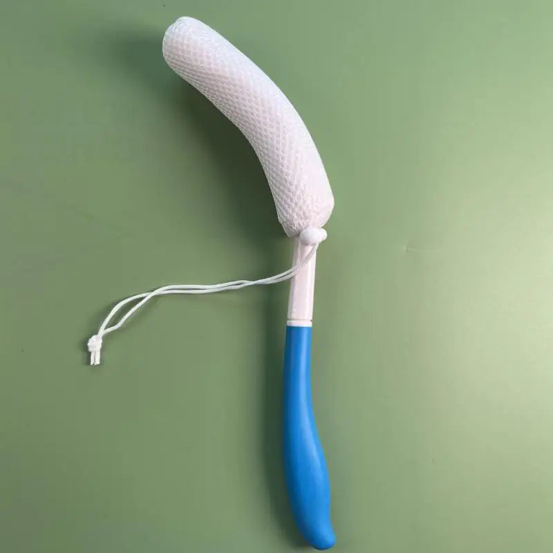 [TG813]1 Pcs Bath Soft Back Scrubber Brush Bath Shower Scrubbing Mesh Brush With Handle Exfoliating Scrub Massager Bath Supplies