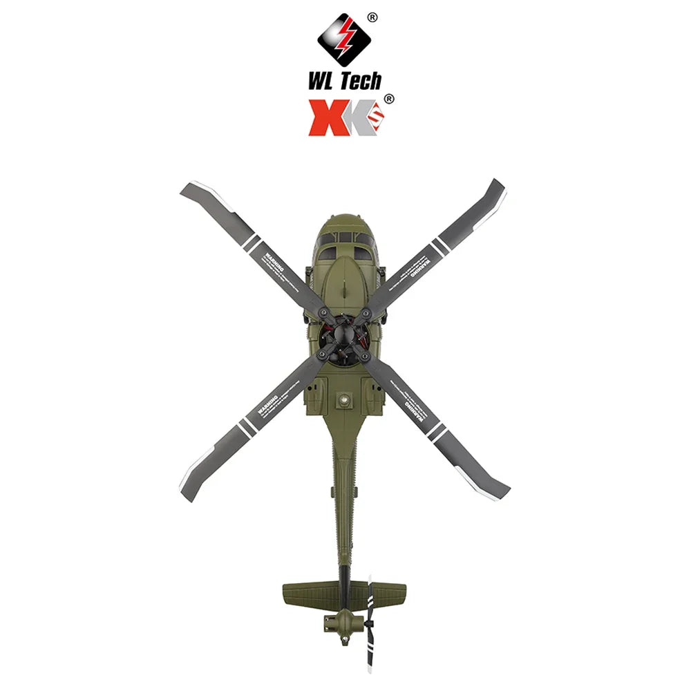 WLtoys K170 RC Helicopter with Gyro UH-60L 4CH Remote Control Brushless Helicopters with LED Light Airplane Toys for Kids