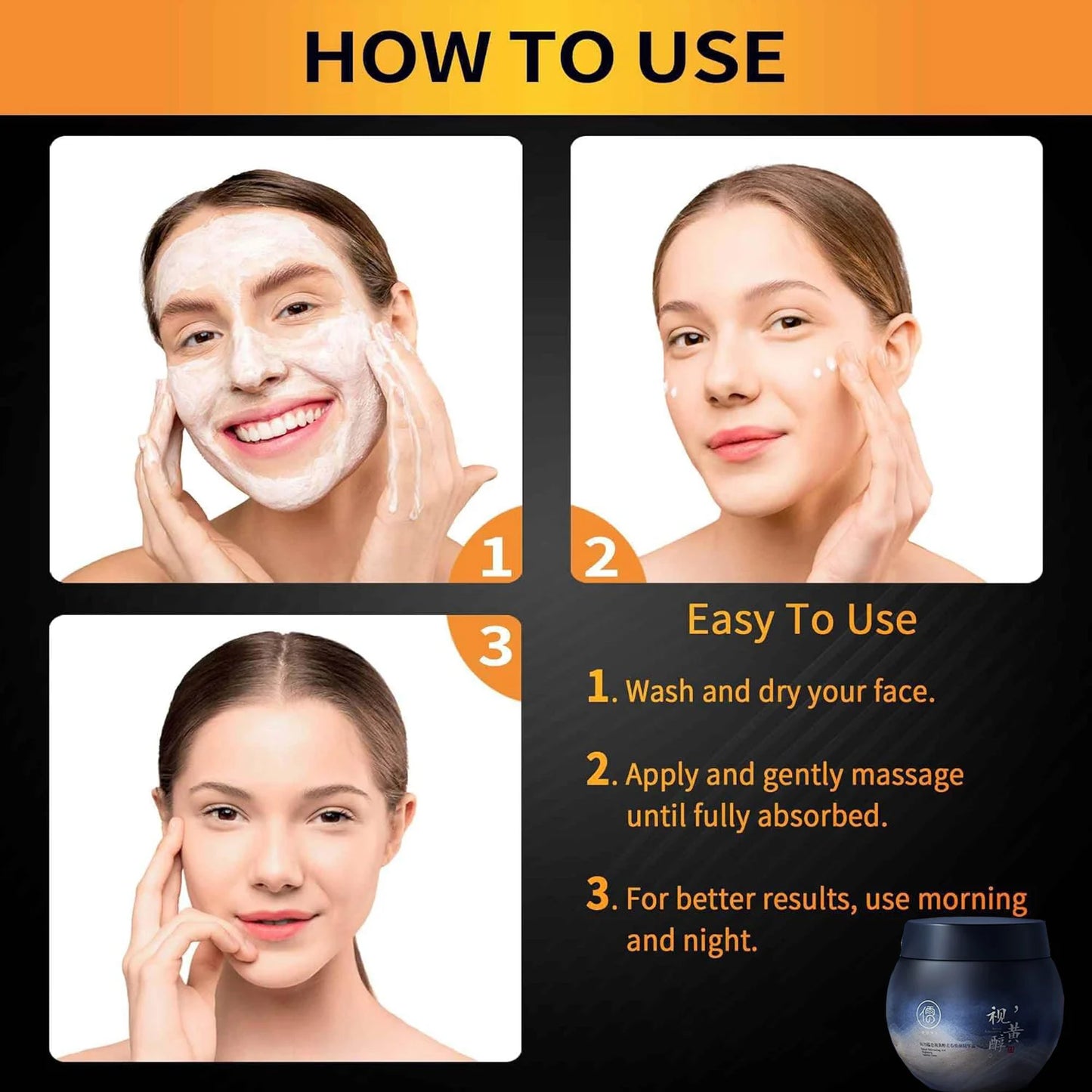 100g Retinol Anti Aging Face Cream Moisturizing Wrinkle Remover Collagen Hyaluronic Acid Creams Skin Care Cosmetic Day and Night