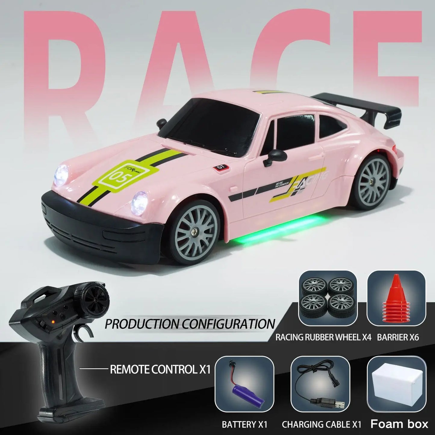 2026 New Remote Control Car, Limited Edition RC Drift GT 911, Full-Size Car, Accelerator, Four-Wheel Drive, Racing Car, Boy Toy.