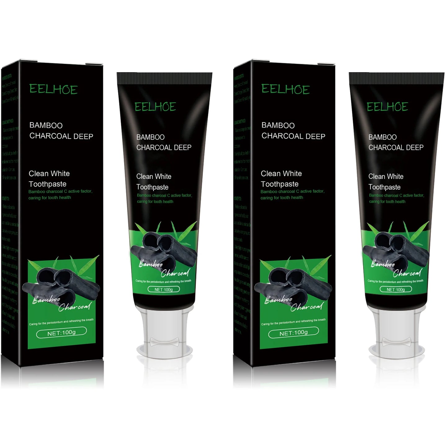 Clean White Toothpaste Effectively Remove Dental Plaque Eliminate Oral Odors Caring for Dental Health Bamboo Charcoal Toothpaste