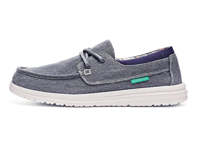 Summer Slip On Canvas Boat Shoes Men Moccasins Deck Shoes Casual Loafers Mens Slip-ons Lightweight Breathable Big Size 46 47
