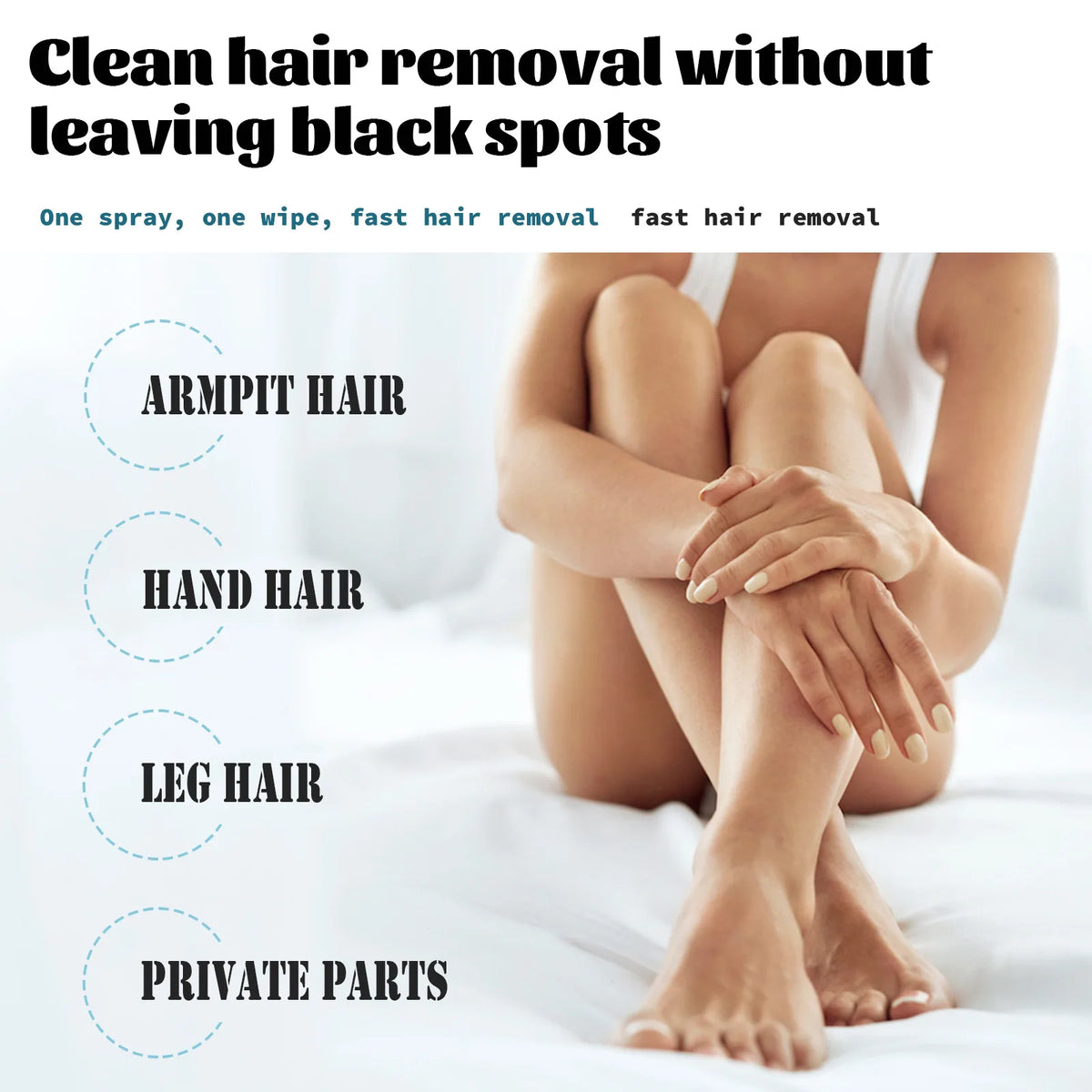 Permanent Hair Removal Spray Hair Growth Inhibitor Natural Painless Depilatory Cream Body Armpit Private Parts Hair Remover 20ml