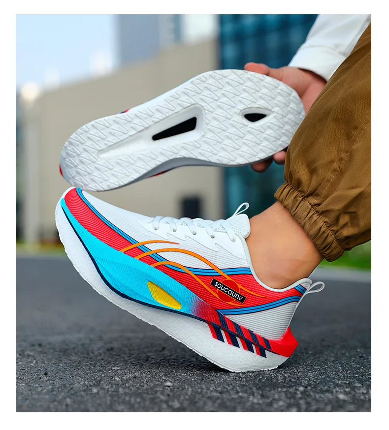 Running Shoes Casual Carbon Board Marathon Men Sports Walking Breathable Women's Comfortable Athletic Nonskid Leisure Sneakers